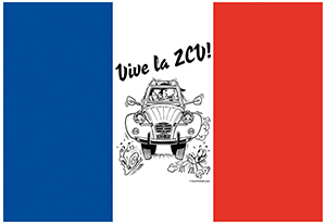 "Vive la 2CV" face mask print